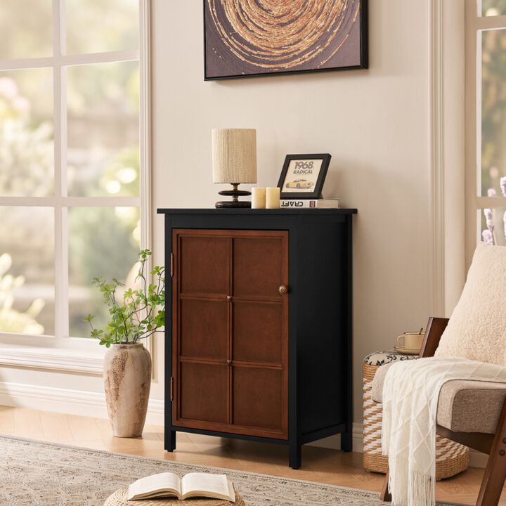 Citfet 34.2" Tall Mid‑Century Modern Accent Storage Cabinet