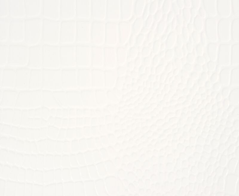 Streamdale White Nightstand with Alligator-Textured Drawers