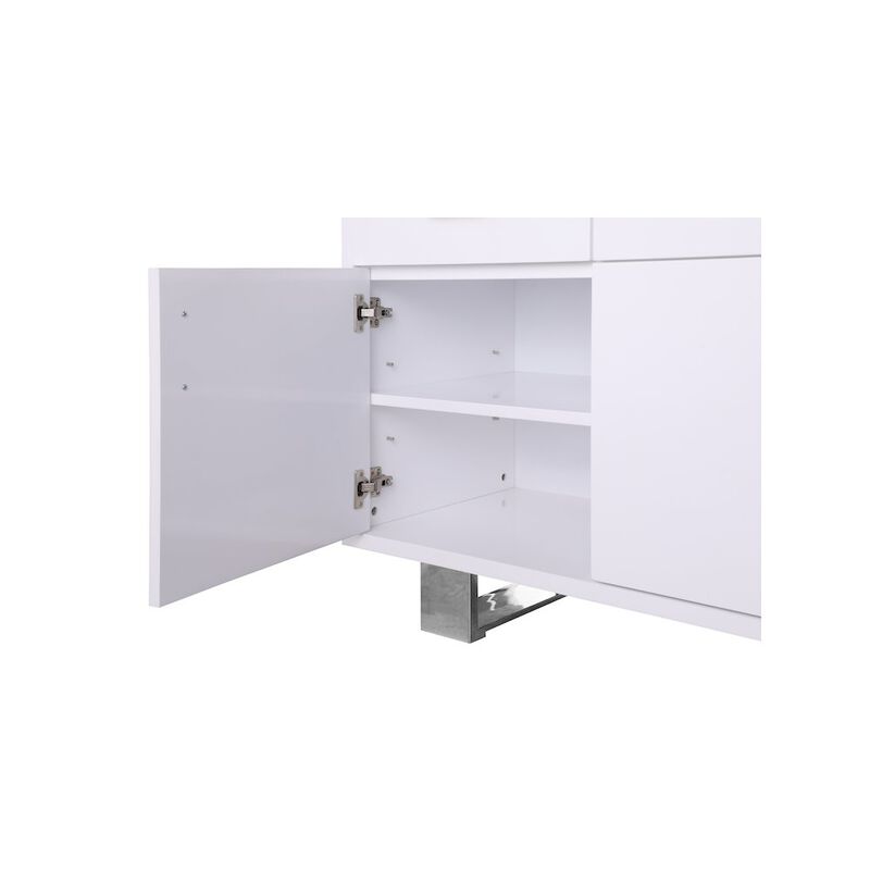 Meridian Furniture Excel White Lacquer Sideboard/Buffet