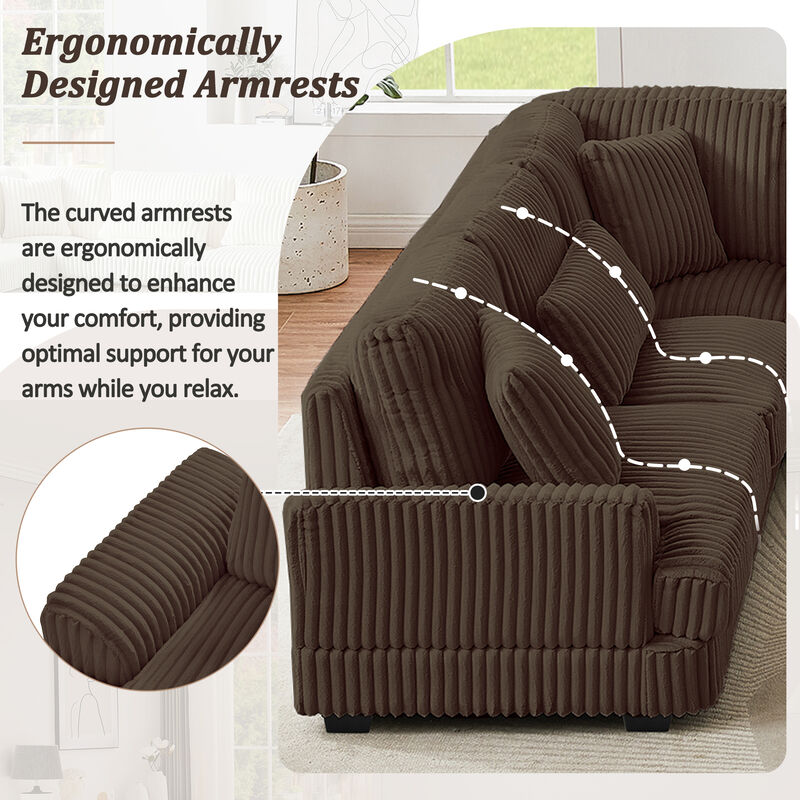 Merax Oversized Sectional Sofa U-shaped Sofa