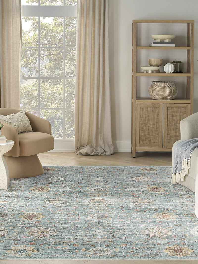 Washable Decor WSD14 Blue 9' x 12' Rug