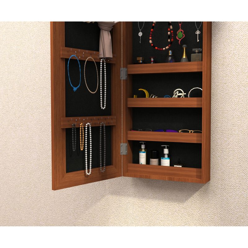 Wall mount and over the door jewelry cabinet mirrored furniture jewelry box mirror cabinet boxes for jewelry