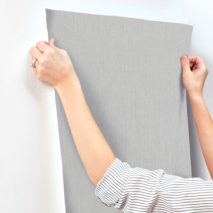 Silk Spun Light Grey Tactile Stripe Wallpaper