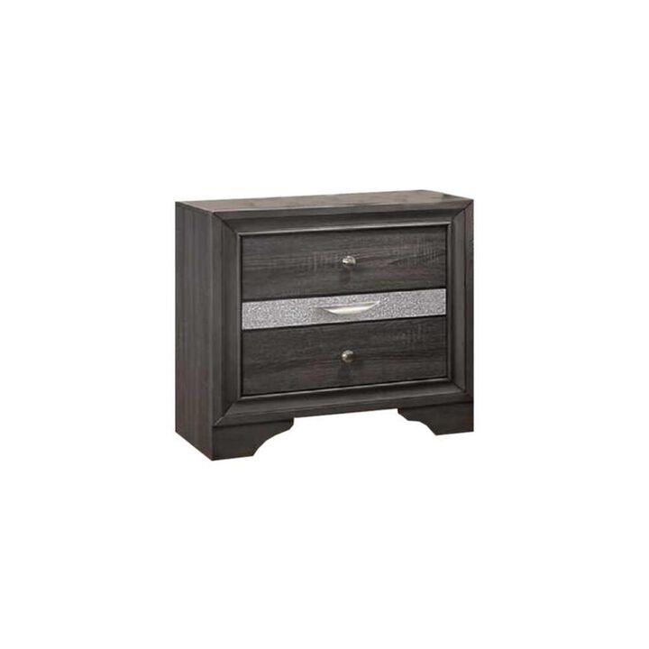 Best Quality Furniture David Night Stand in Gray