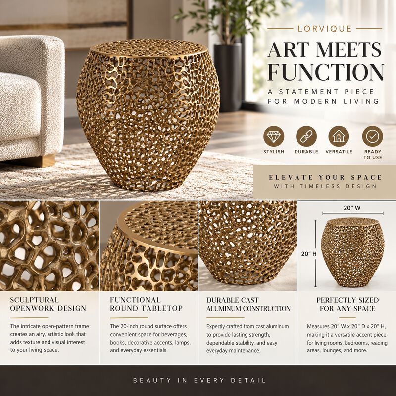 Nuvessique Open-Mesh End Table image number 5