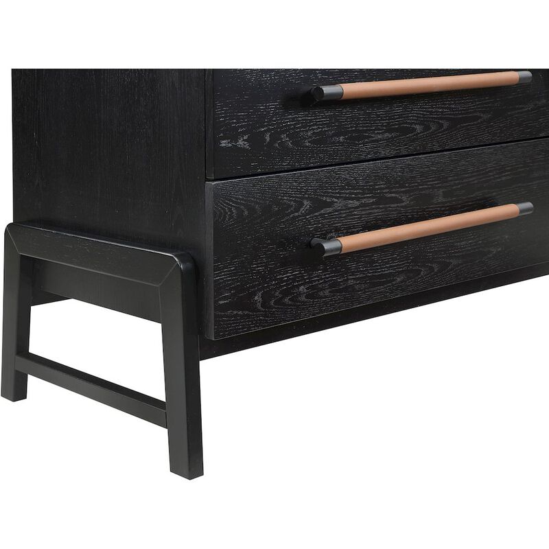 Meridian Furniture Kaya Black Vegan Leather Dresser