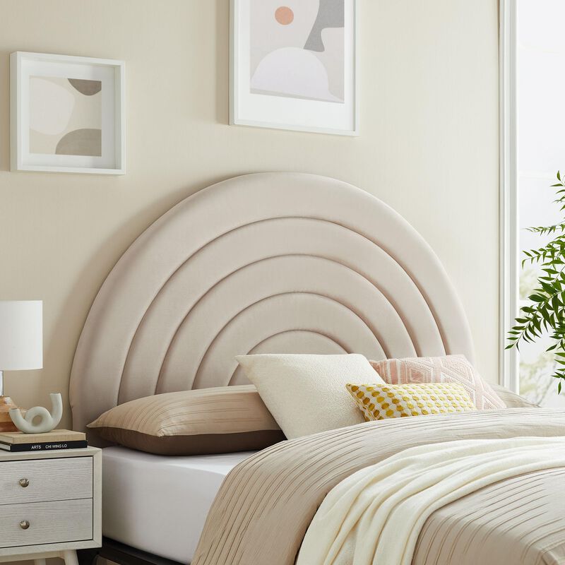 Solana Arched Performance Velvet King Headboard image number 1
