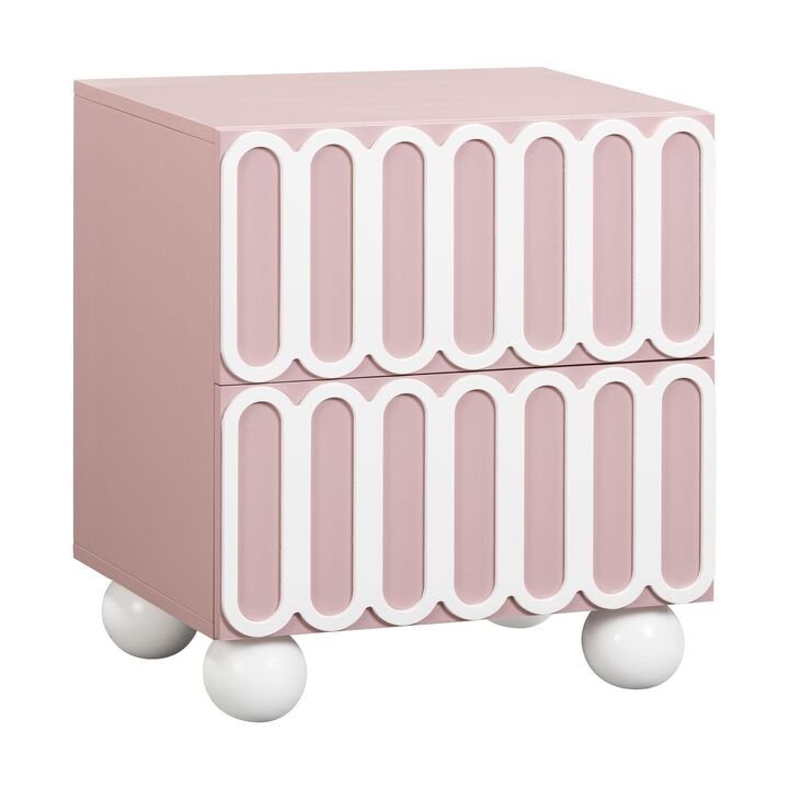 Casafoyer Tori Motif Mauve Nightstand