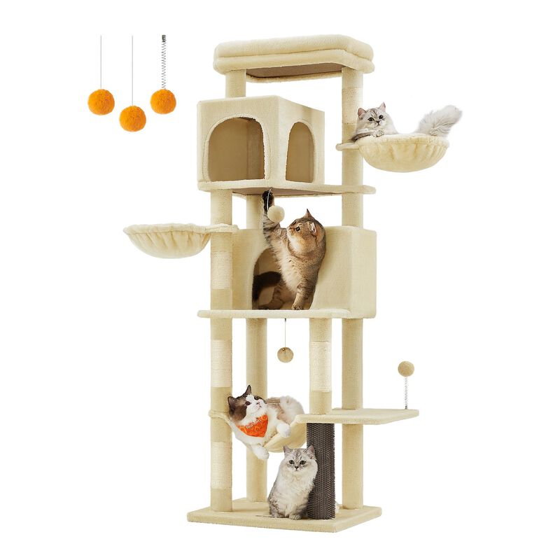 Cat Tree Tower Multi-Level Climbing Post with Scratching Posts and Cozy Perches