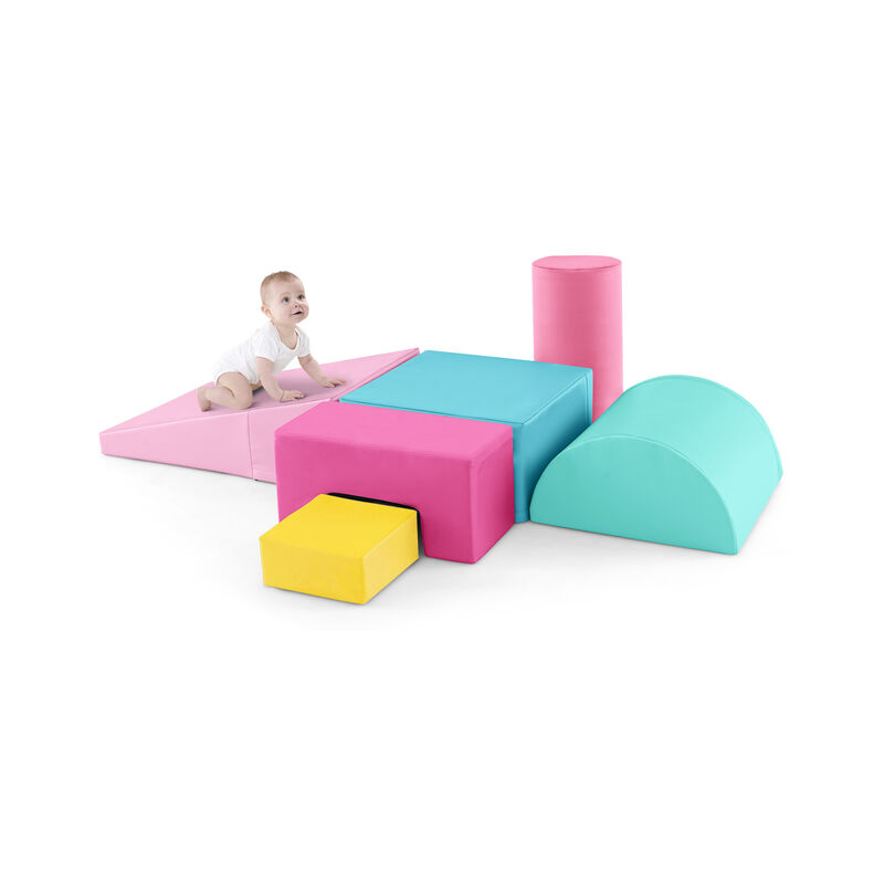 6-Piece Modular Foam Climbing Play Blocks for Toddlers &ndash; Indoor Activity Set image number 0