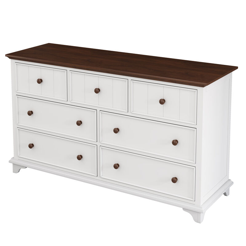 Merax Modern Wood 7 Drawers Dresser