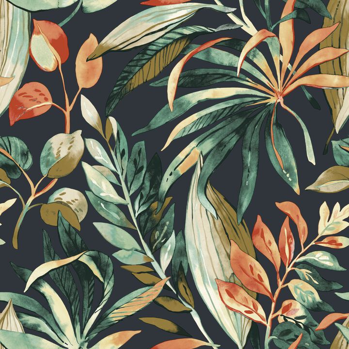 Karuna Branched Leaves Motive Green Wallpaper KRA71201