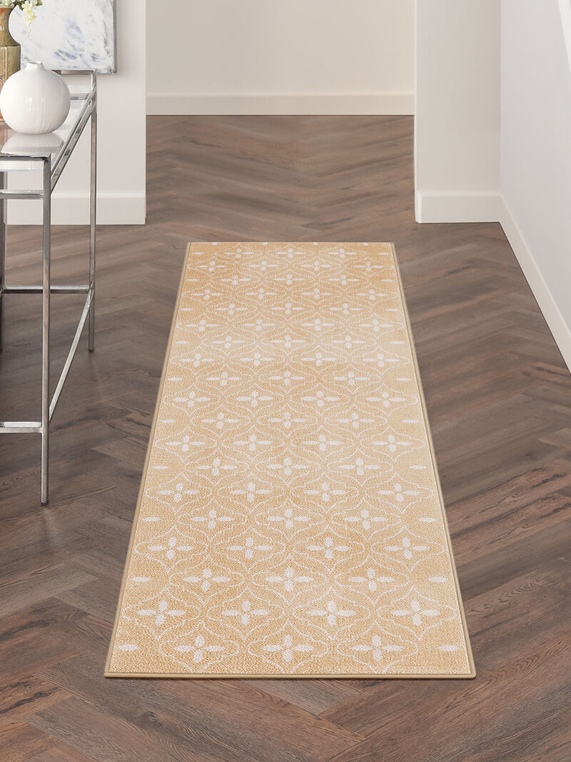 Nourison Essentials NRE04 Beige/Ivory 2'2" x 7'6" Rug image number 1