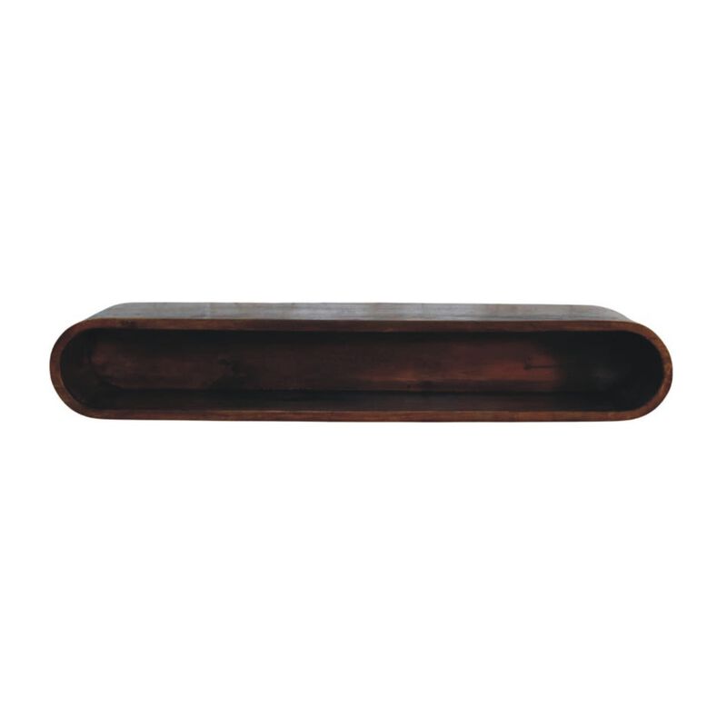 Artisan Furniture Solid Wood Arc Shadow Wall-Mounted Media Console, Brown image number 0