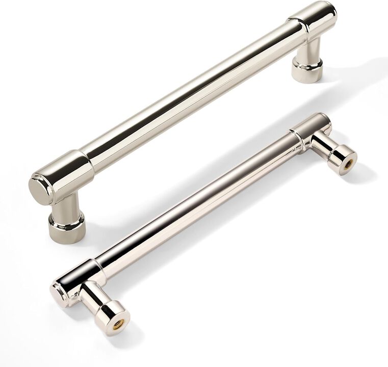 khtumeware Polished Nickel Cabinet Pulls - Center to Center 3-3/4"" (96MM) - Pack of 20 - Kitchen Handles for Cabinets Cupboard