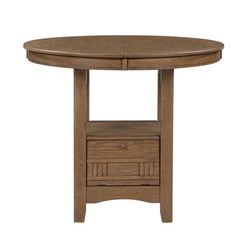 Nenkru 42"‑60" 5‑Piece Expandable Counter‑Height Dining Table Set image number 5