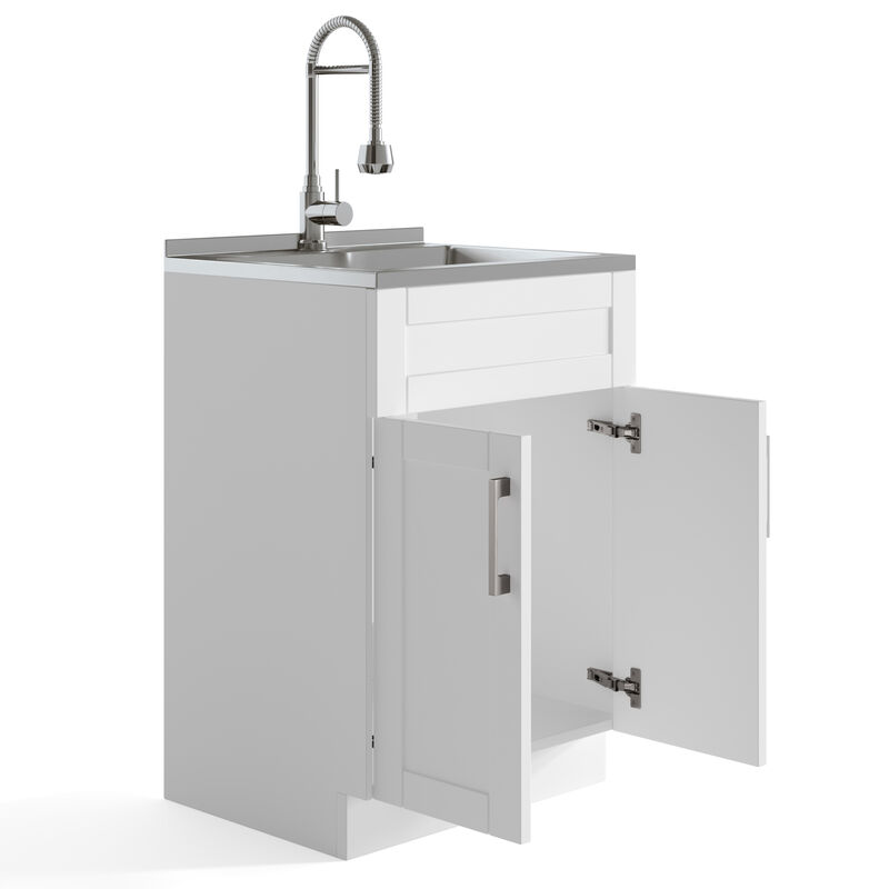 Simpli Home Hennessy All-In-One Laundry Utility Sink and Cabinet image number 4