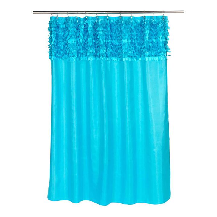 Carnation Home Fashions "Jasmine" Fabric Shower Curtain - Purple 70x72"