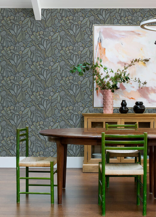 Briar Grey Floral Wallpaper (Set of 2)