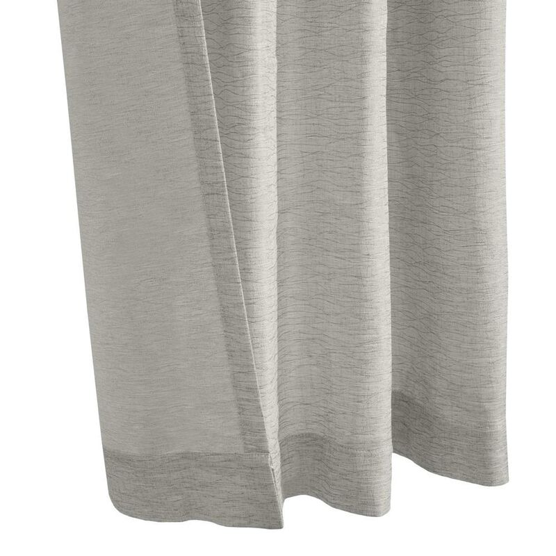 Commonwealth Danbury Dual Header Curtain Panel - 52x95", Silver