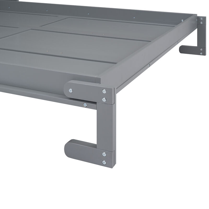 Merax Murphy Bed with a Shelf Cabinet Bed