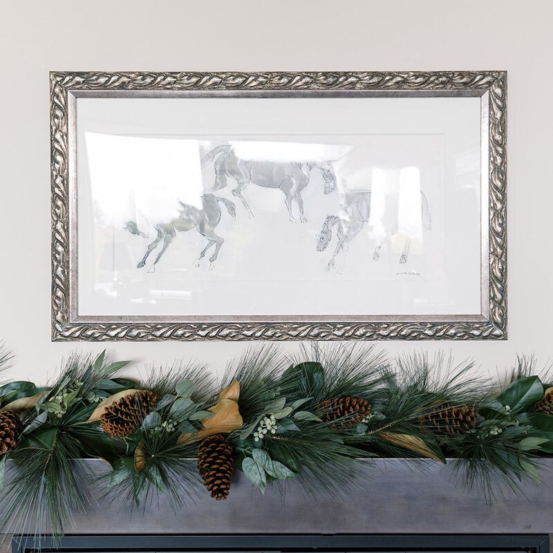 6' Magnolia, Eucalyptus, Pinecone, & Needle Pine Garland image number 1