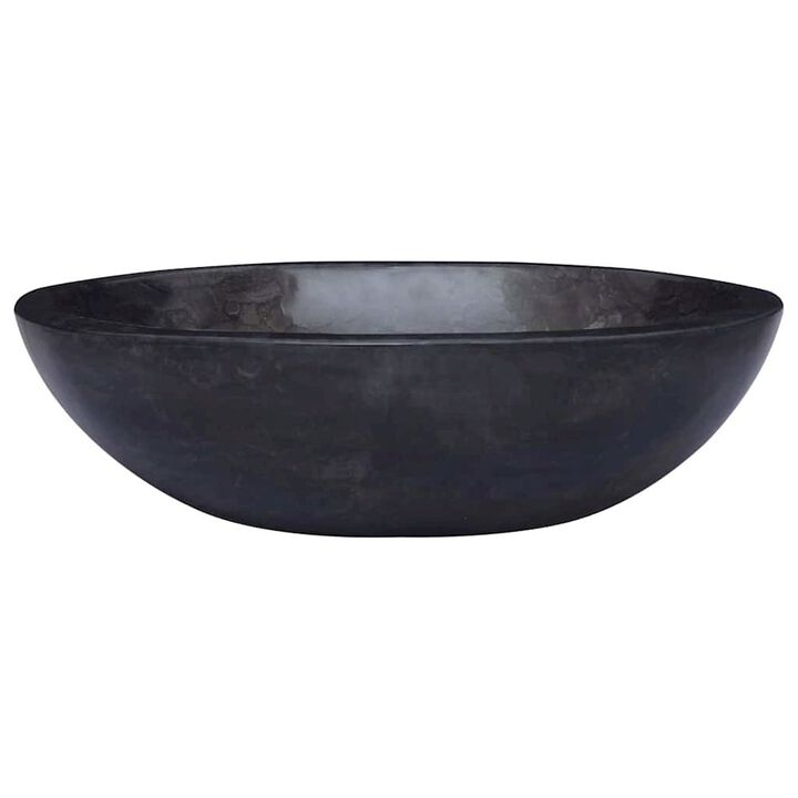 vidaXL Sink Black 20.9x15.7x5.9 Marble