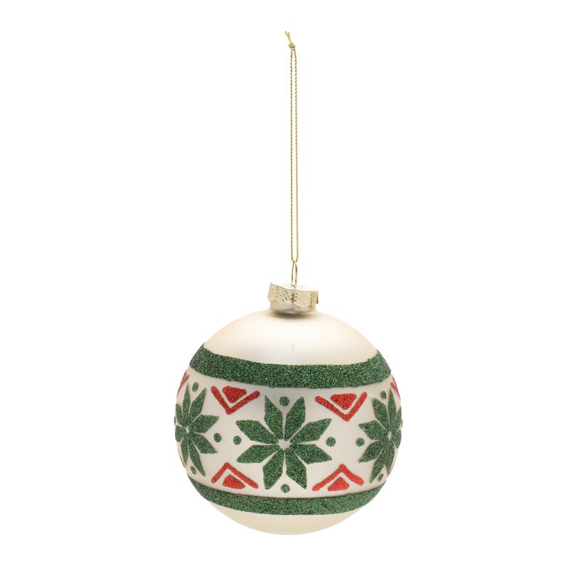 Nordic Glass Ball Ornaments (Set of 6) &ndash; Scandinavian-Inspired Christmas Tree Baubles for Minimalist Holiday D&eacute;cor