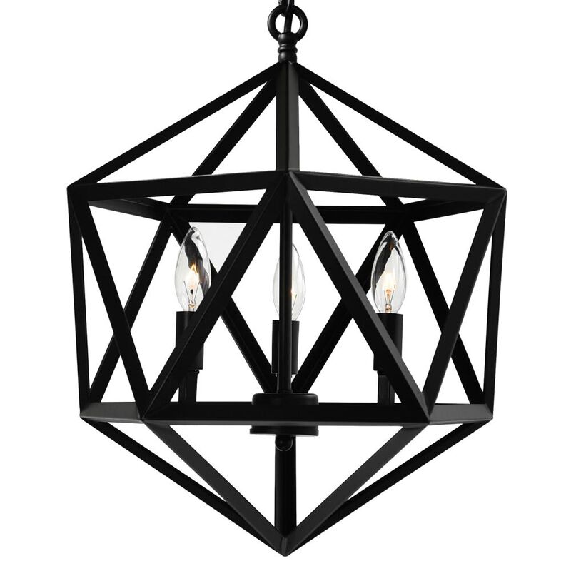 Amazon 3 Light Up Pendant With Black Finish