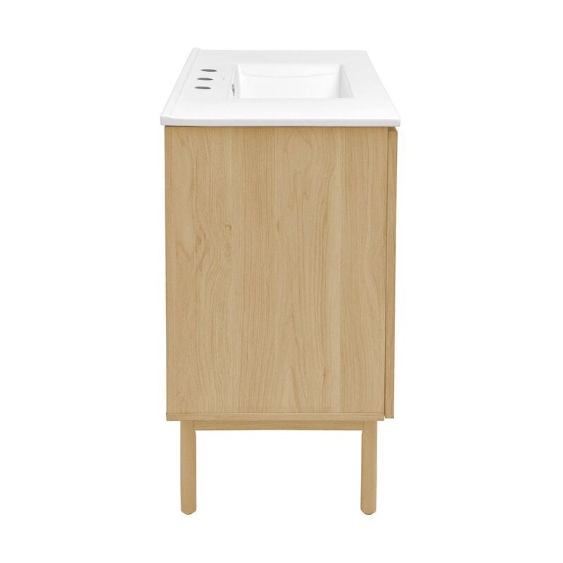 36" Freestanding Bathroom Vanity with 3-Hole Widespread Sink Top image number 2