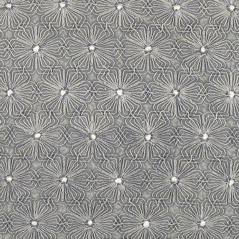 Pasargad Home Naples Embroidered Pillow, Grey/Ivory