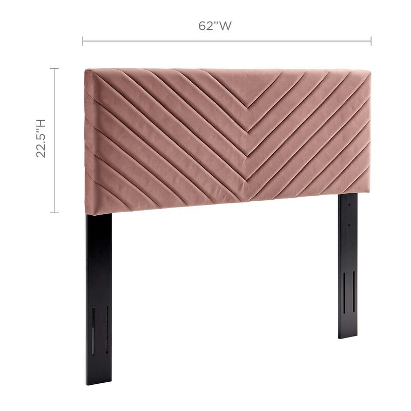 Modway - Alyson Angular Channel Tufted Performance Velvet Full / Queen Headboard image number 2
