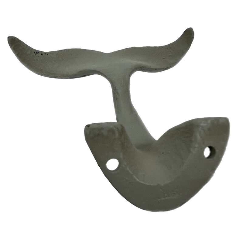 Set of 3 Cast Iron Nautical Whale Tail Wall Hooks - Stylish and Functional Towel, Hat, and Key Hangers - Rustic 5-Inch Decorative Hooks for Coastal-Themed Home image number 5