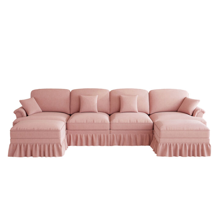 Nidjuk Classic U Shape 4 Seater Modular Sectional Sofa
