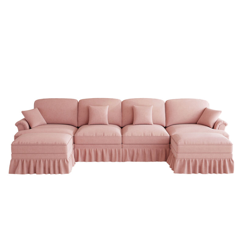 Nidjuk Classic U Shape 4 Seater Modular Sectional Sofa image number 0