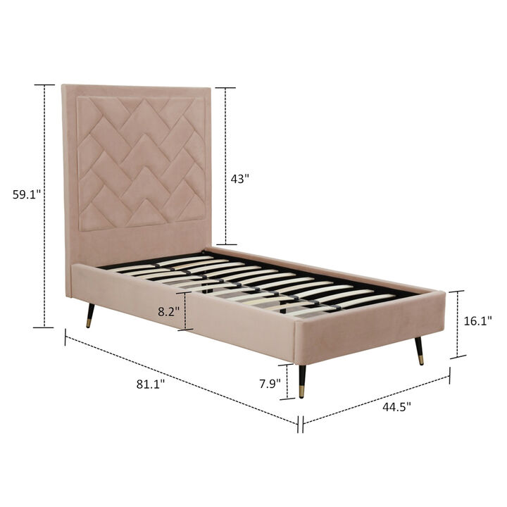 Crosby Tan Twin Bed