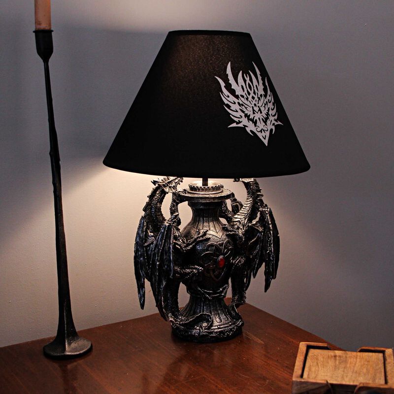 Gothic Guardians Of Light Medieval Dragons Table Lamp image number 5