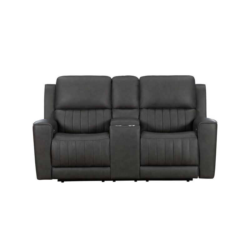 Loveseat w/Power Head Rests, Power Lumbar & Console w/Storage & 2 Cup Holders image number 0