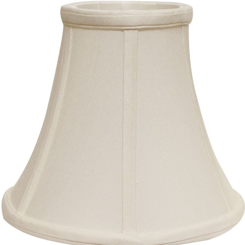 HomeRoots White Monay Shantung Silk Bell Lamp Shade image number 2