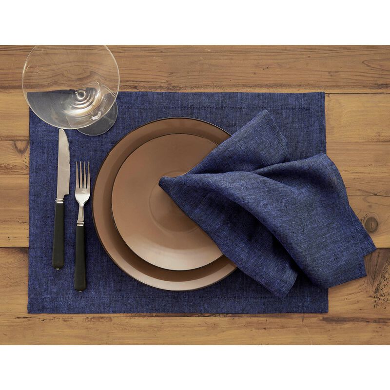 Solino Home 100% Pure Linen Dinner Napkins 20 x 20 Inch Set of 4 | Athena