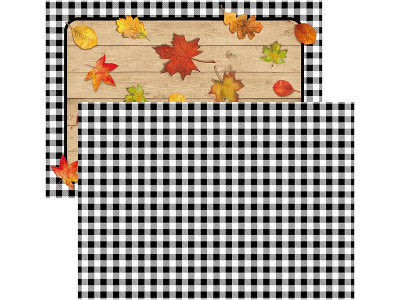 Sided Black Gingham Reversible Disposable Paper Place Mats image number 4