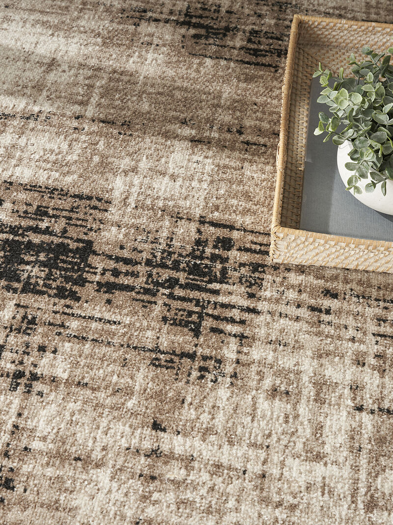 Washable Decor WSD08 Ivory/Mocha 6'7" x 9' Rug