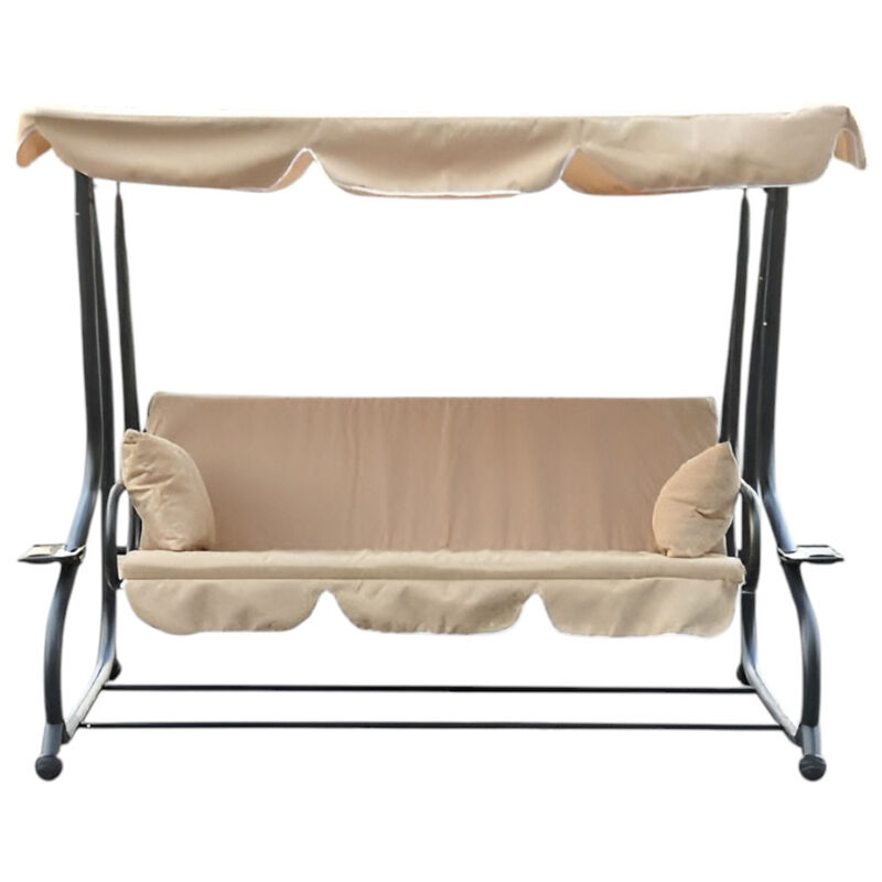 Outdoor Canopy Swing Patio Porch Shade Deck Bed in Sand
