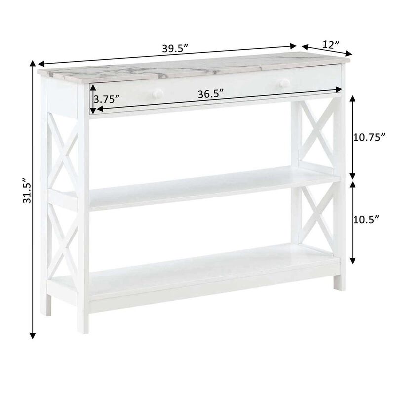 Convience Concept, Inc. Oxford 1 Drawer Console Table with Shelves