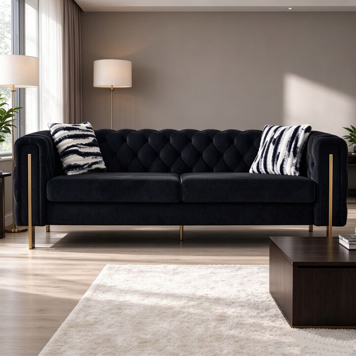 Grirn Velvet Chesterfield Sofa