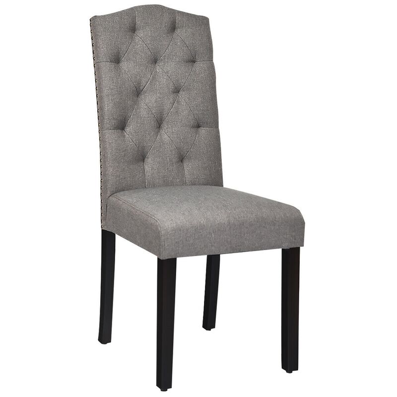 Set of 2 Tufted Upholstered Dining Chairs