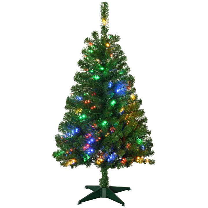 4ft Tall Prelit Artificial Christmas Tree Holiday Dacor with 208 Branches