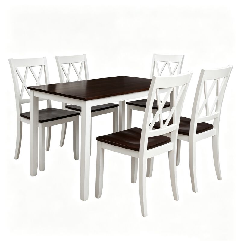 Cescip Farmhouse 5‑Piece Rectangular Dining Set image number 0