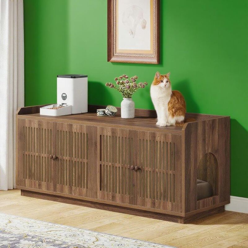 Large Cat Litter Box for Easy Cleaning and Odor Control image number 1