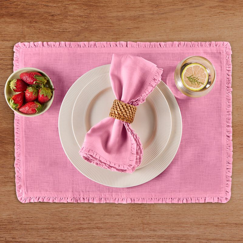 Linen Dinner Napkins - Juliette Ruffle